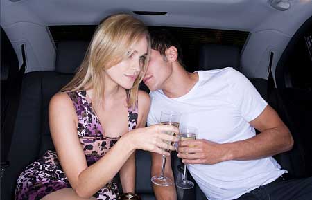 A couple sharing a toast together